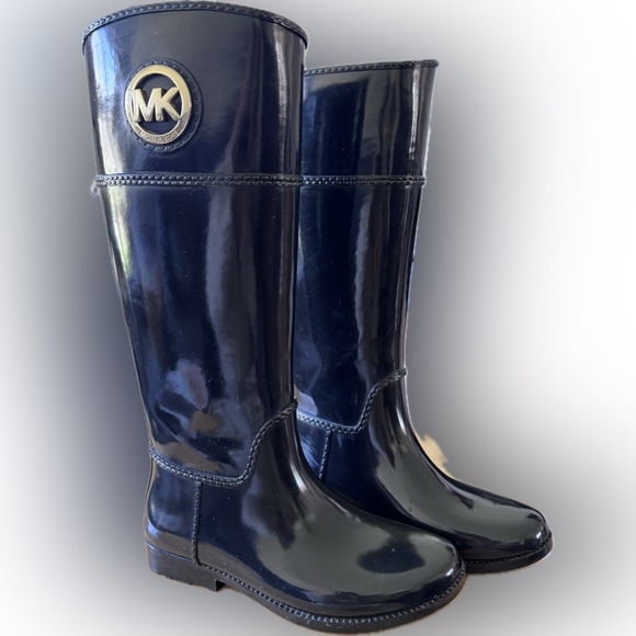 Michael Kors Stockard Glossy Rain Boots - Picture 1 of 10